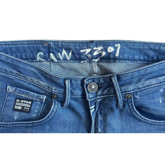 G-STAR Originals Raw 3301 Jeans Breaker Tapered Low Rise Twisted Seams 28 x 32 - Picture 4 of 14